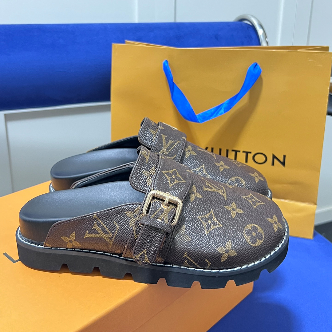 LV-wrap-around slippers