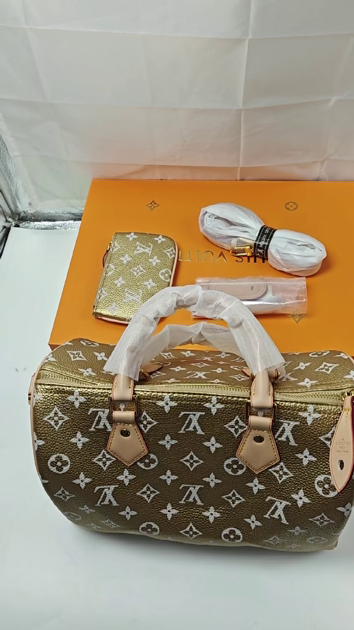LOUIS VUITTON x Nigo LV Speedy Bandoulière P9 30 Leather Shoulder Crossbody Handbag