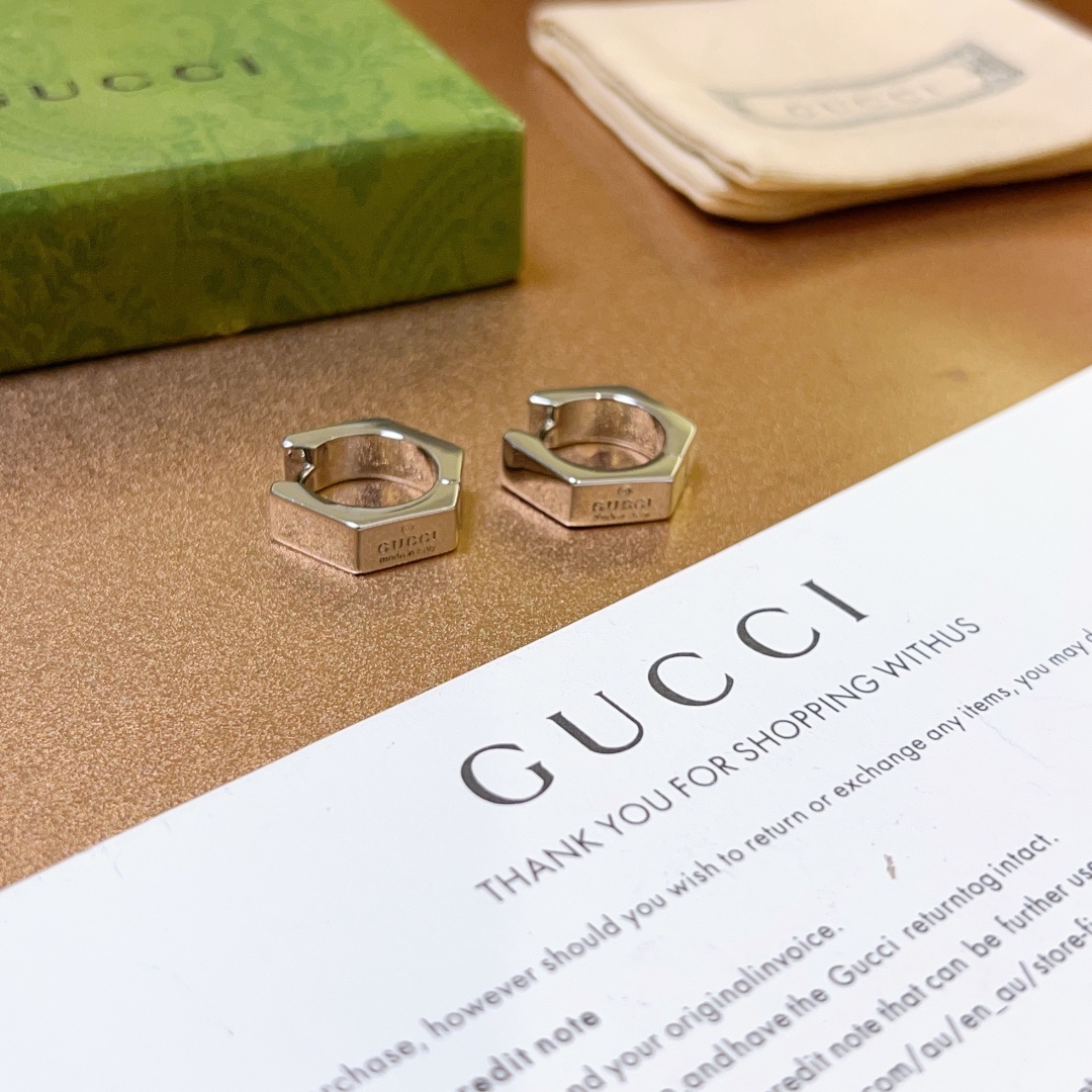 GUCCI-Anger Forest series double G earrings