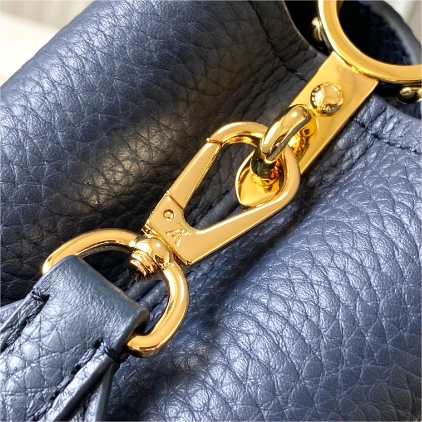 LV-Capucines Blue Flower Crown Cow Leather Mini Handbag