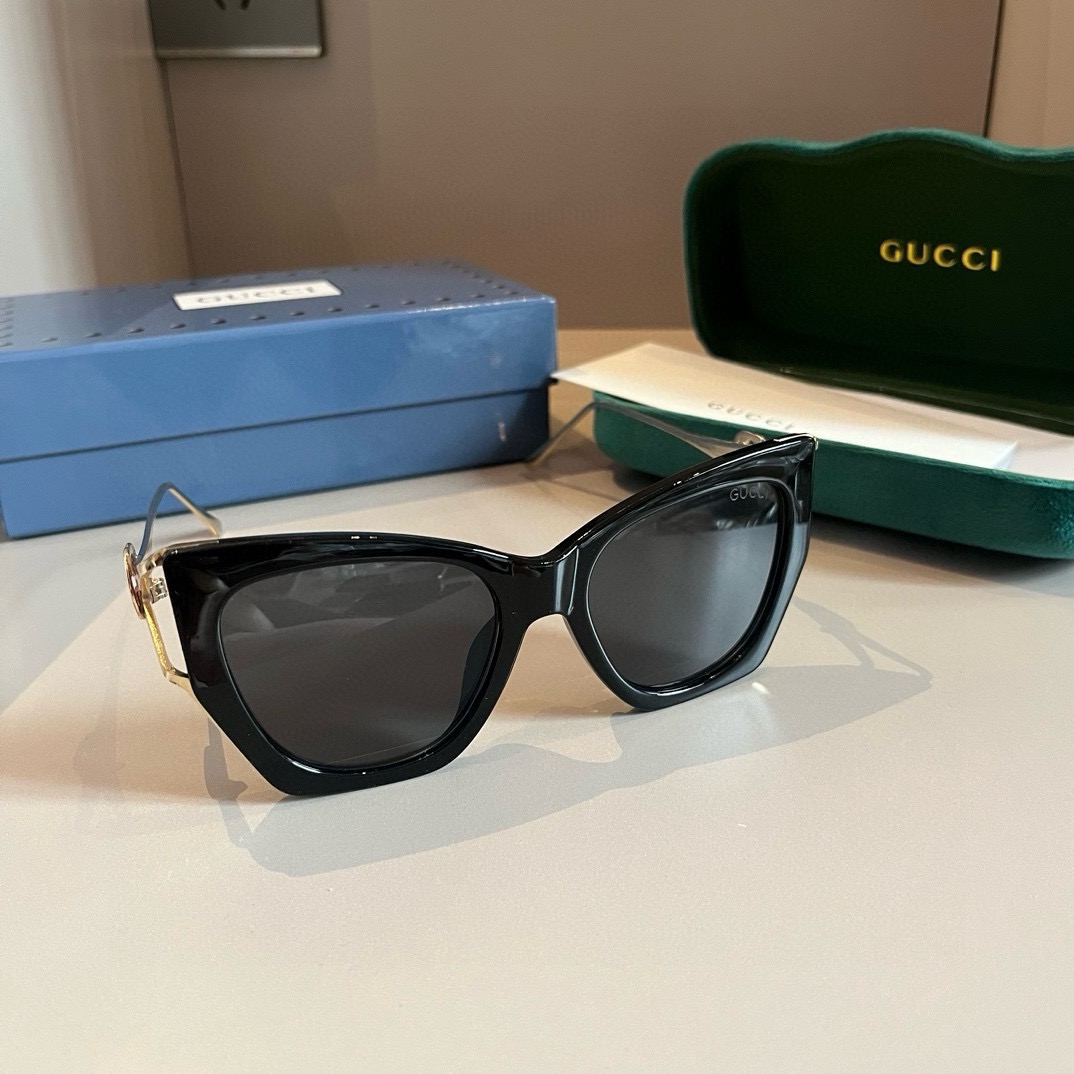 Gucci-Women's Small Round Frame Design Trendy Sunglasses