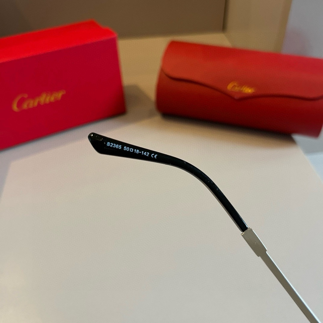 Cartier-round metal sunglasses