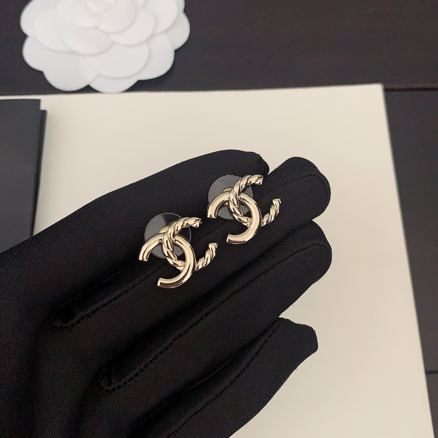 CHANEL -  Fried Dough Twists Earrings