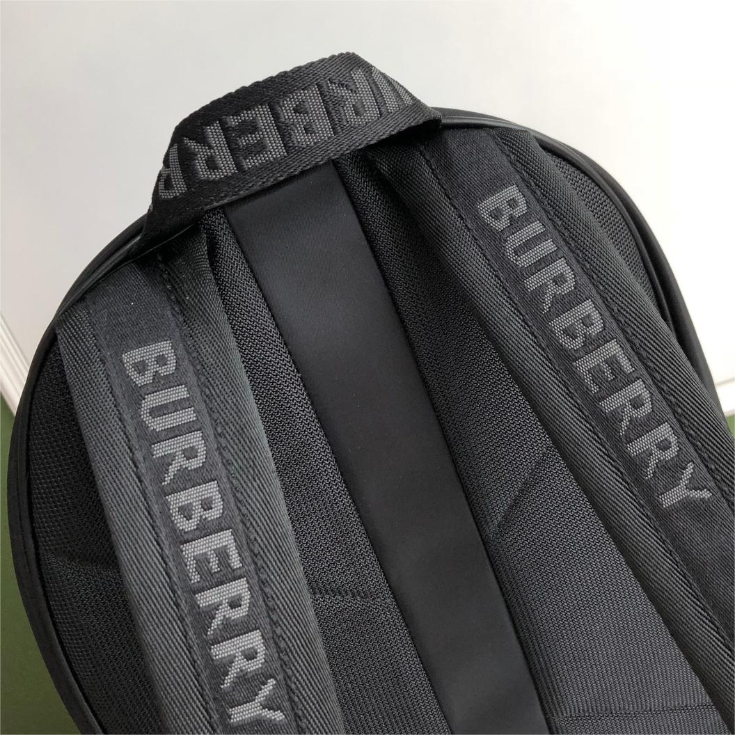 Burberry-Bur letter jacquard woven logo nylon backpack