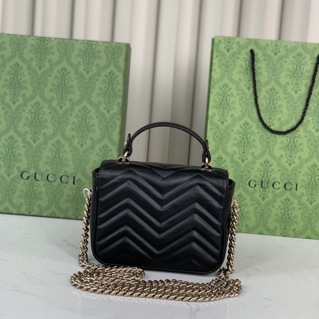 GUCCI-Marmont series black mini handbag