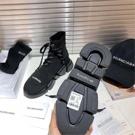 Balenciaga-Classic Popular Socks Sports Anti Slip Knitted Yarn Tube Shoes