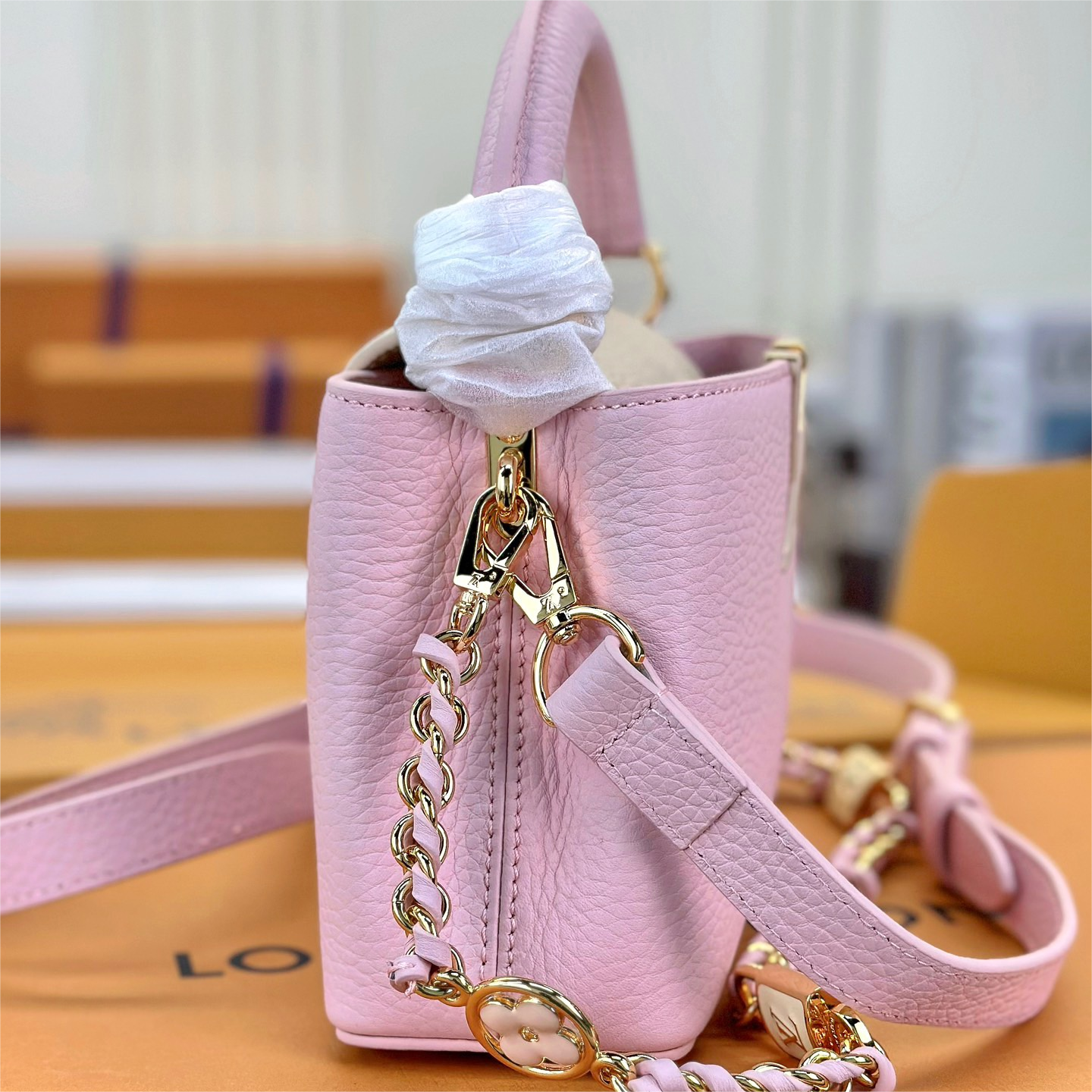 LV-Pink Mini Capucines Handbag
