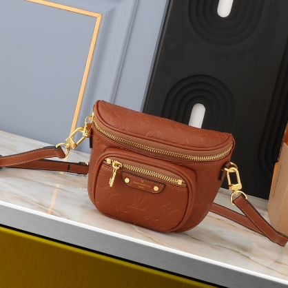 LV-Embossed Soft Grain Cowhide Mini Handbag