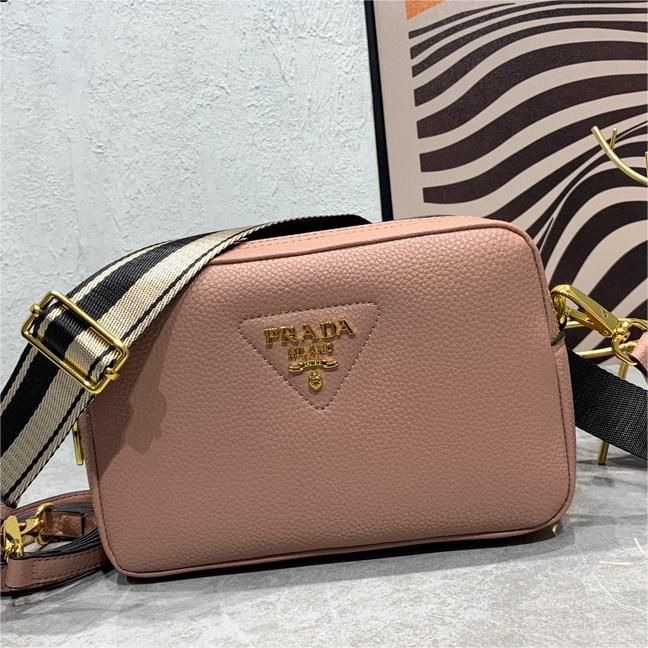 Prada-Imported first layer coarse lychee grain cowhide