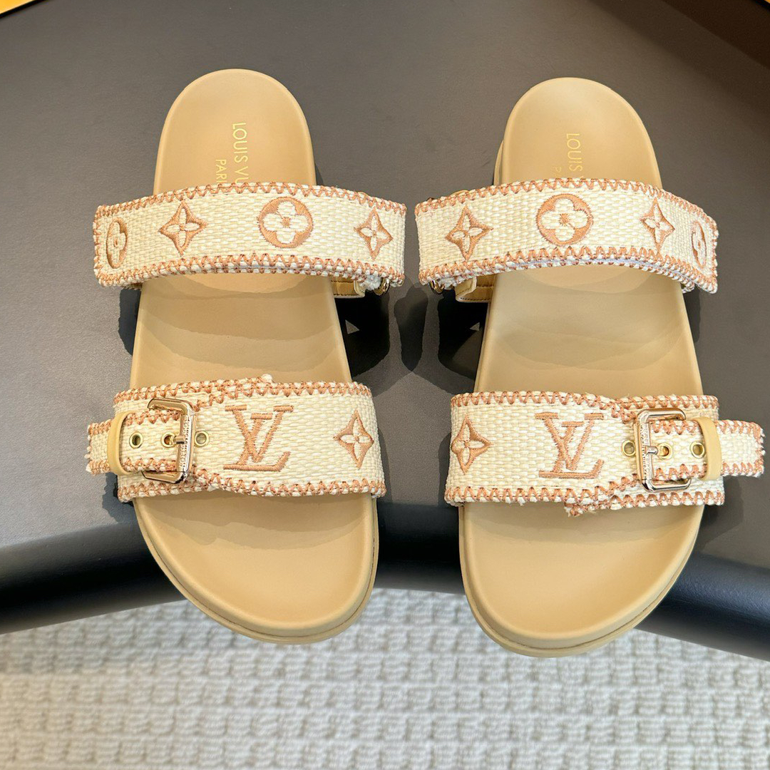 LV-Knitted Embroidered Slippers