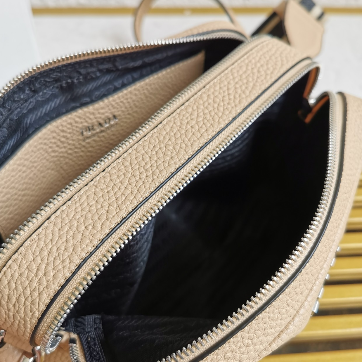 PRADA - Leather Camera Bag Shoulder Crossbody Bag