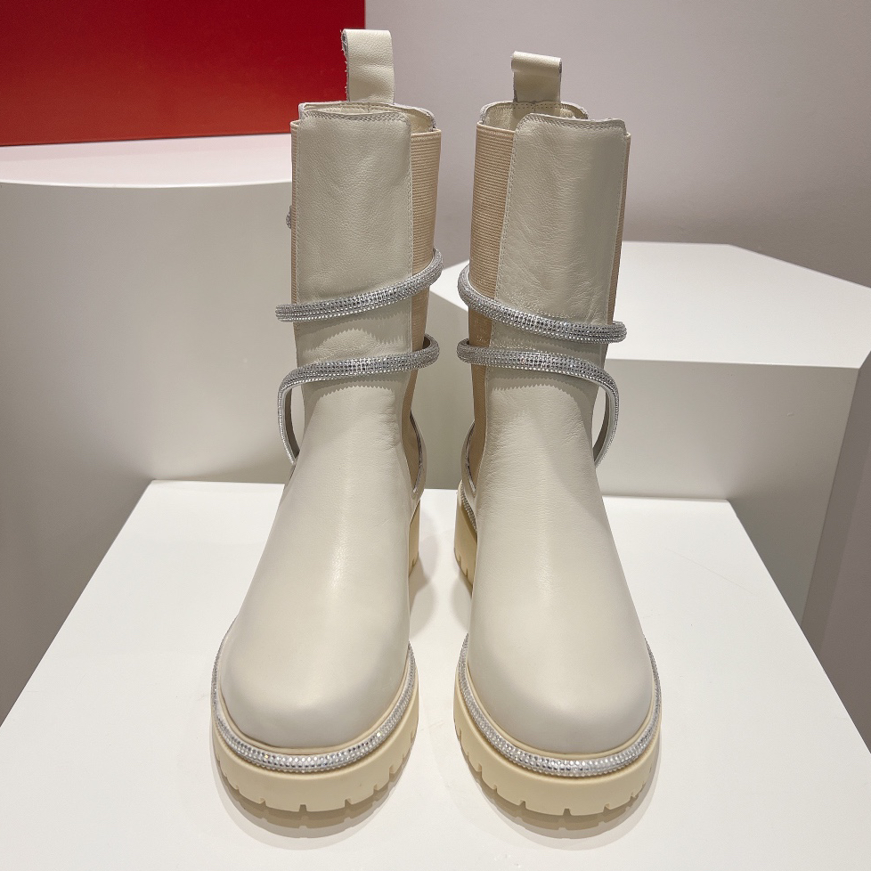 RENE CAOVILLA- Leather Chelsea Boots