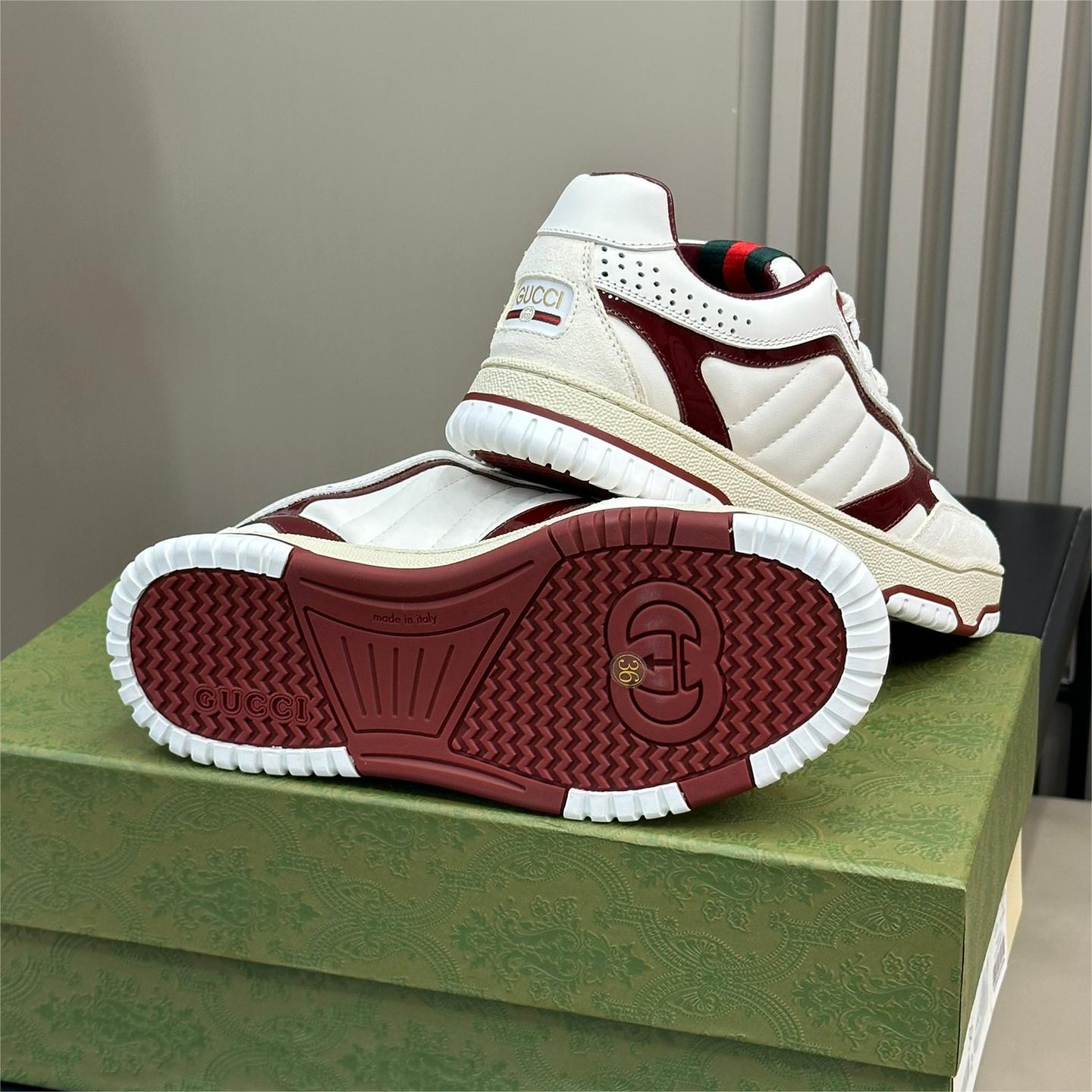 Gucci-Red Web's New Board Shoes
