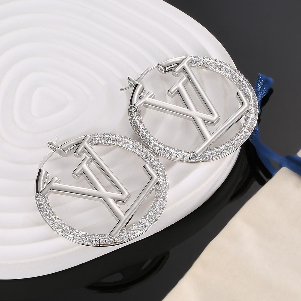 LV-Twig diamond studded earrings