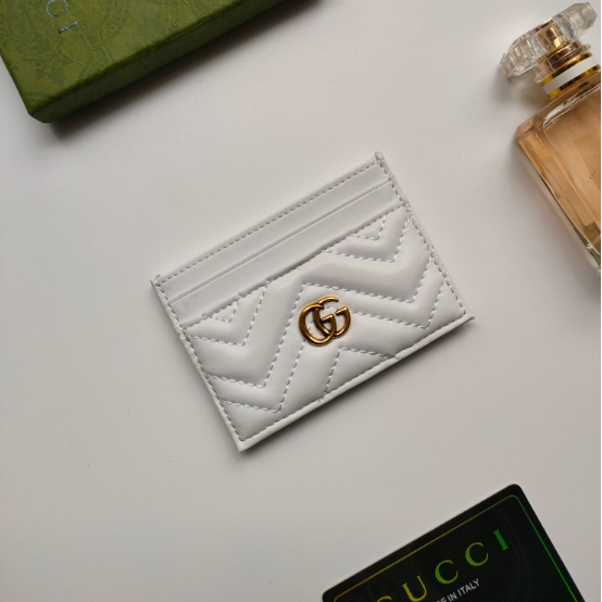 Gucci-Marmont Calf Leather Card Holder