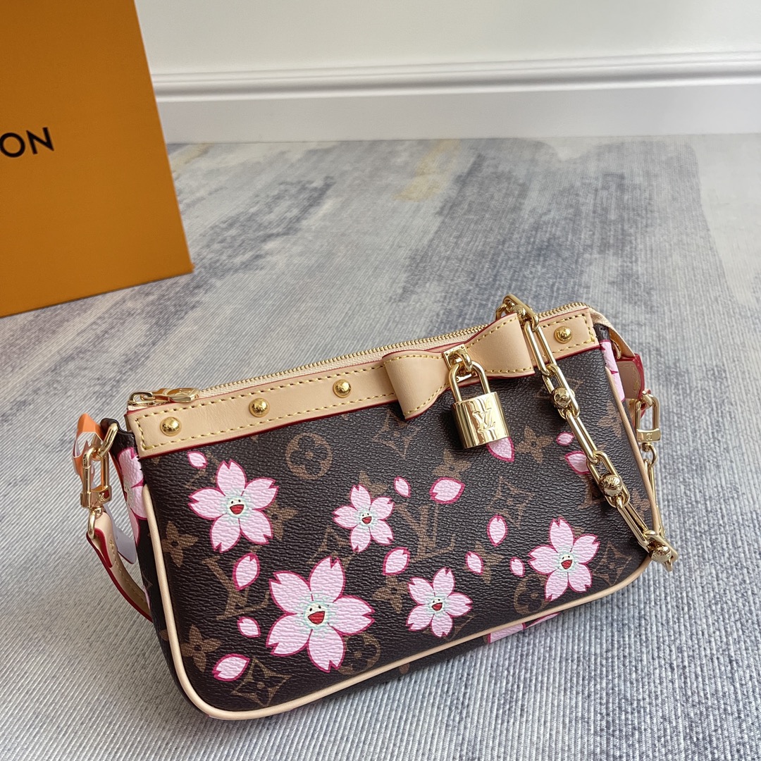 LV x T. Murakami Cherry Blossom Accessory Pouch