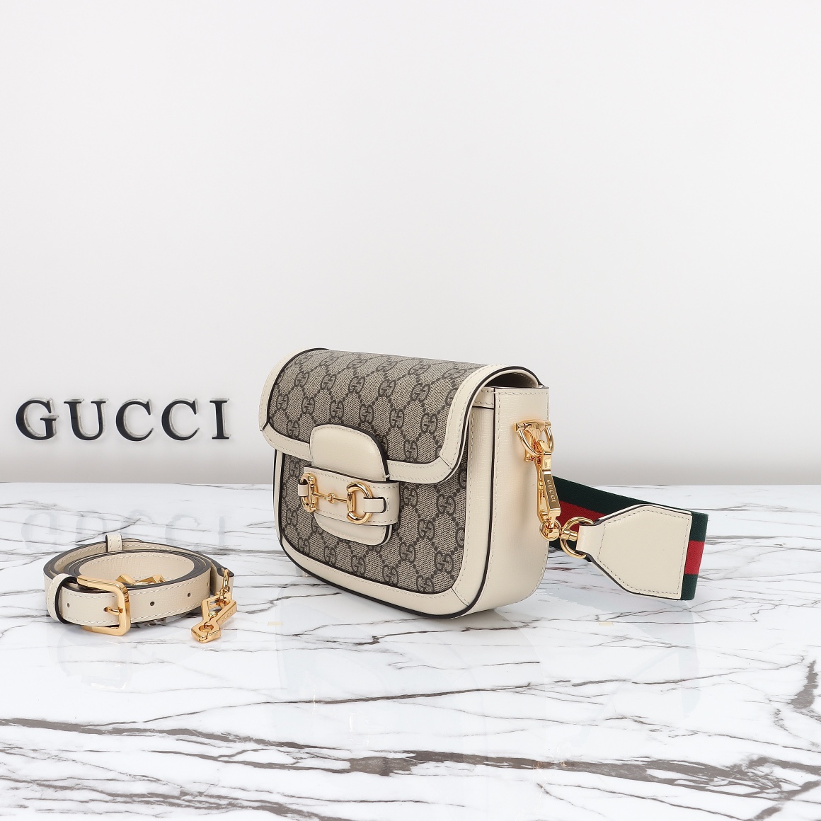 GUCCI-1955 series Saddle bag Mini with detachable shoulder strap