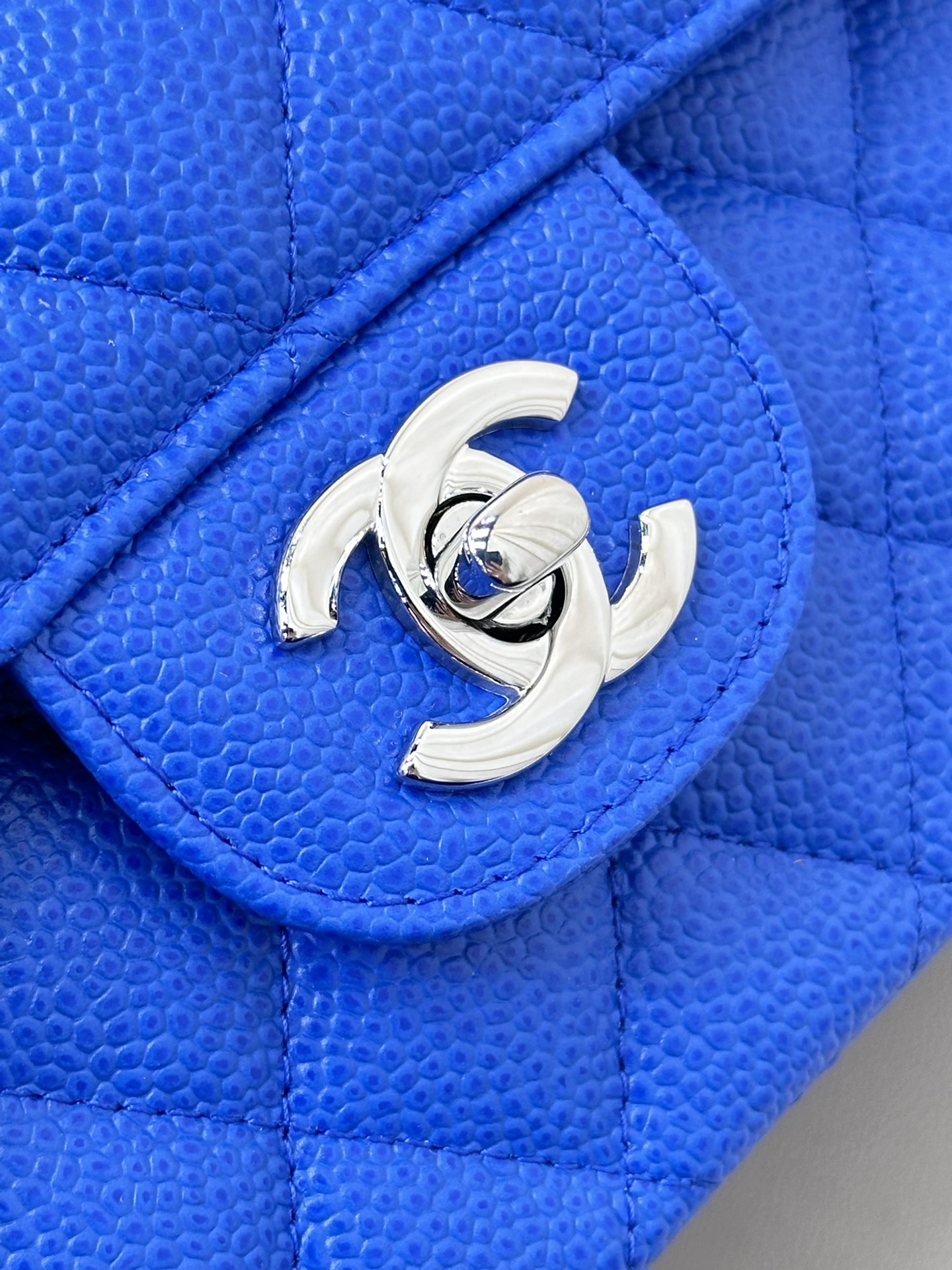 CHANEL - Classic Flap Medium Size Klein Blue Flap  Bag