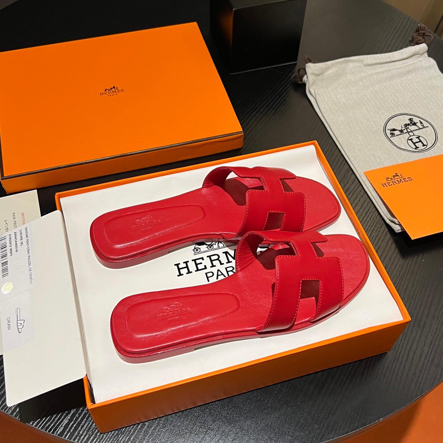 Hermes-Plain series H slippers