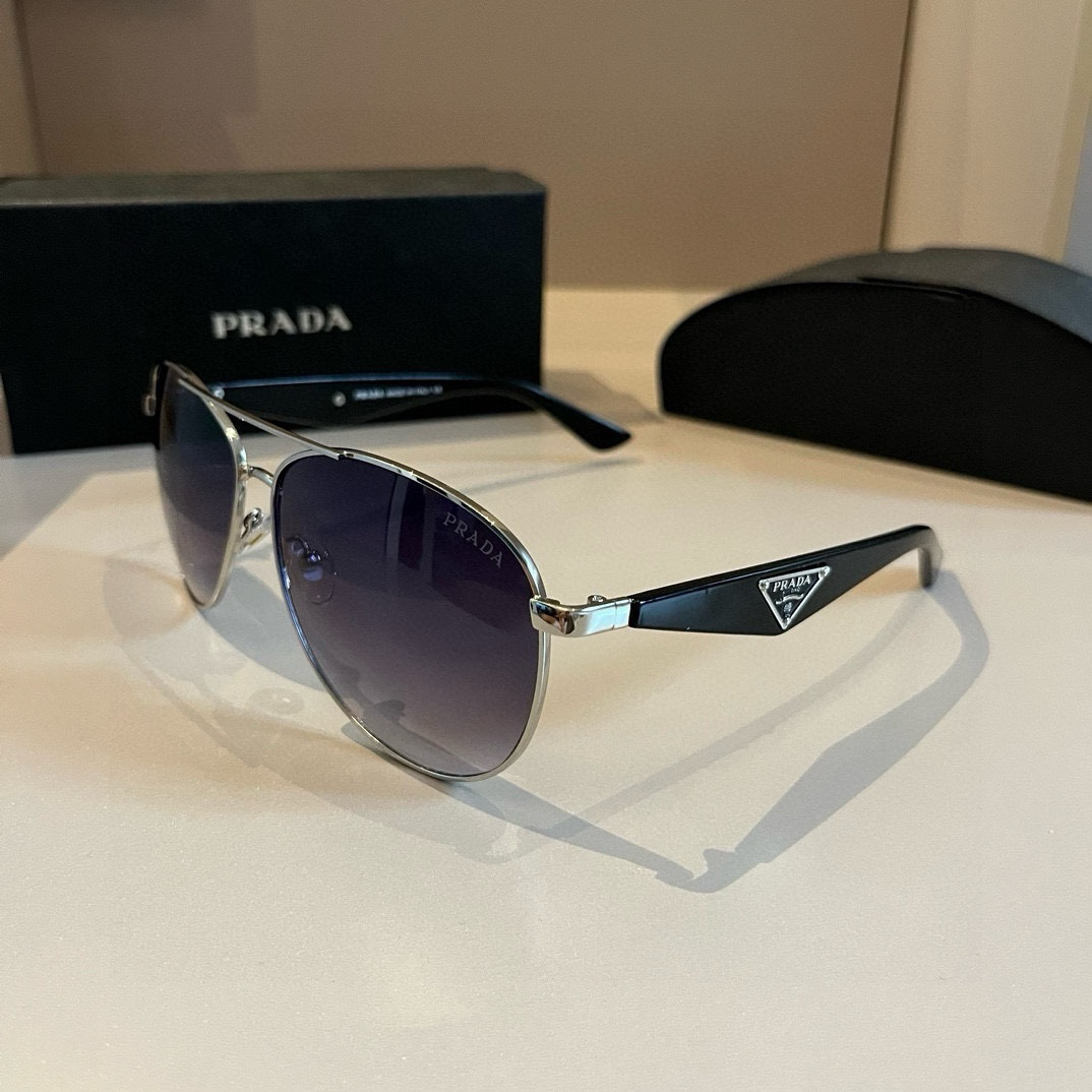Prada-Men's Small Round Frame Sun Sunglasses