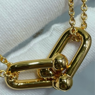 TIFFANY&Co-Double Ring Smooth Horseshoe Buckle Necklace