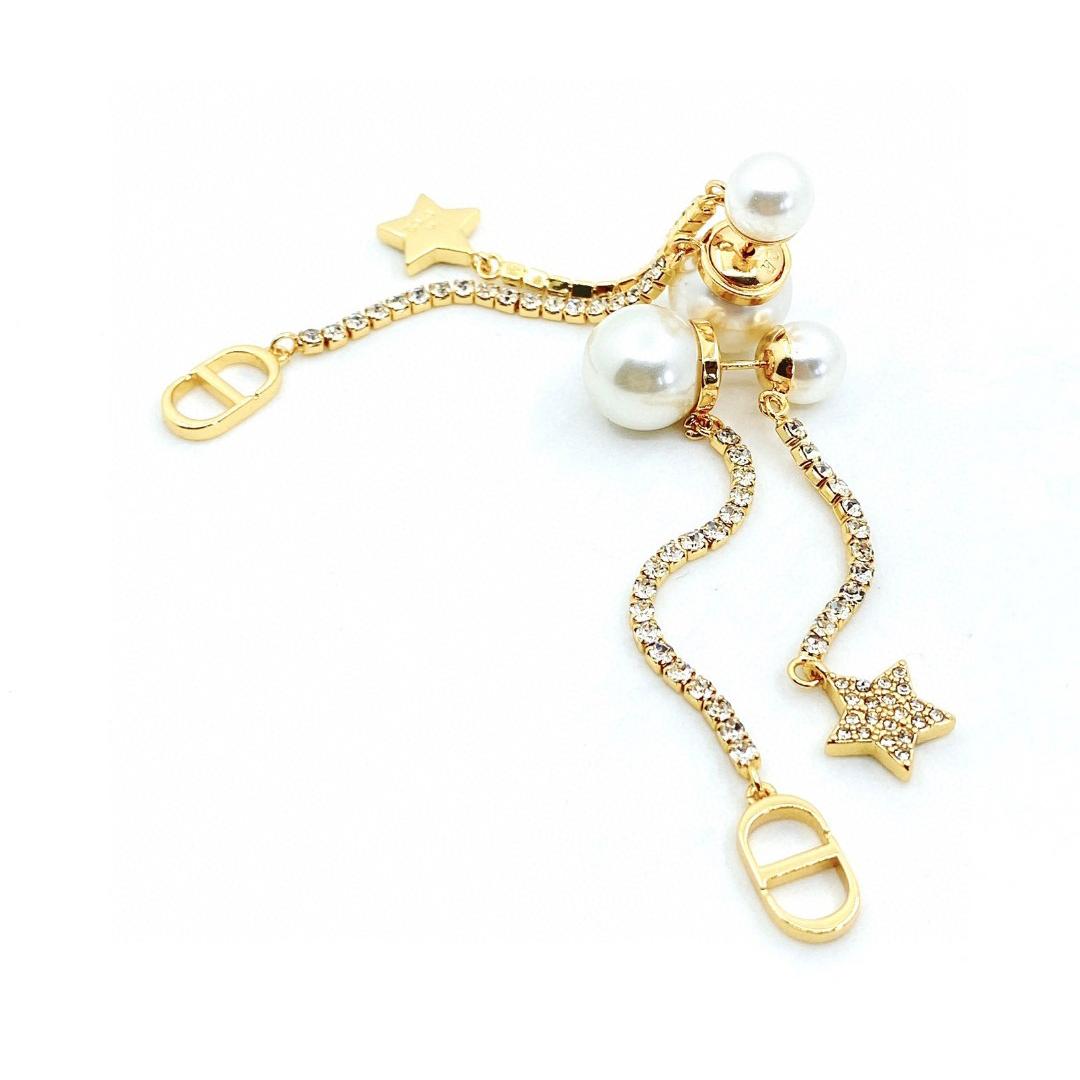 Dior-Bead suspension chain tassel