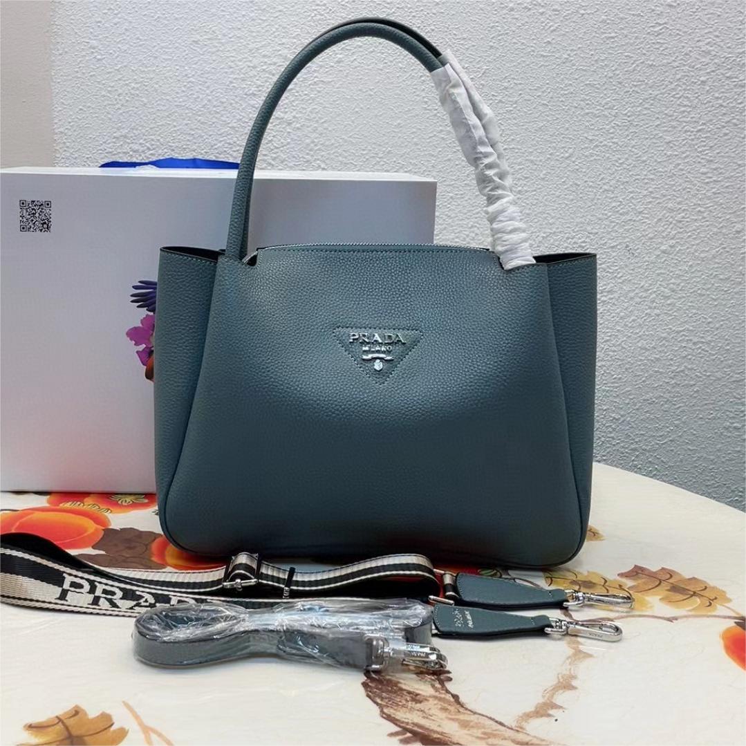 Prada-Imported deer skin patterned cowhide double shoulder straps