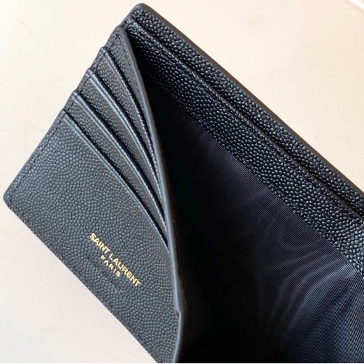 YSL-Caviar and Calf Leather Wallet