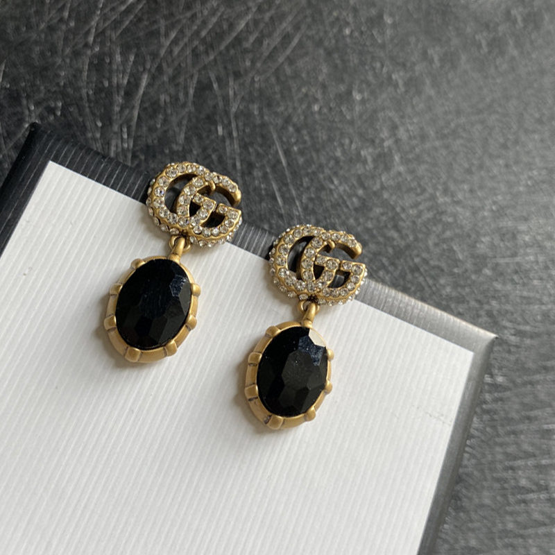 GUCCI-Black diamond earrings