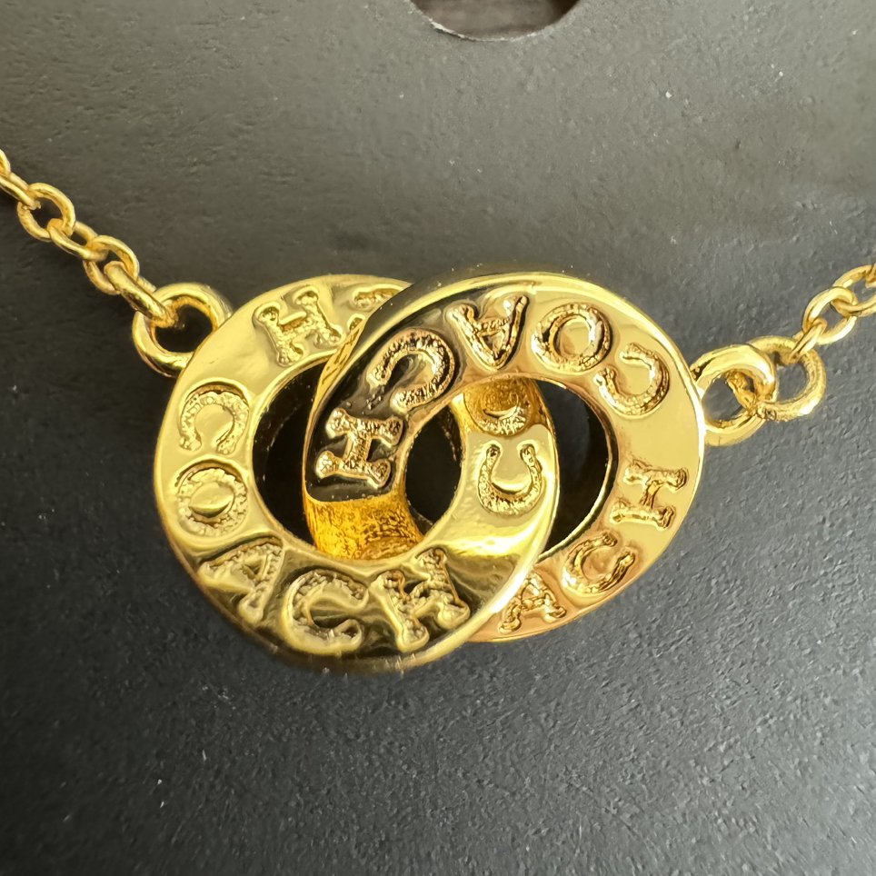 COACH - Double Circular Letter Necklace