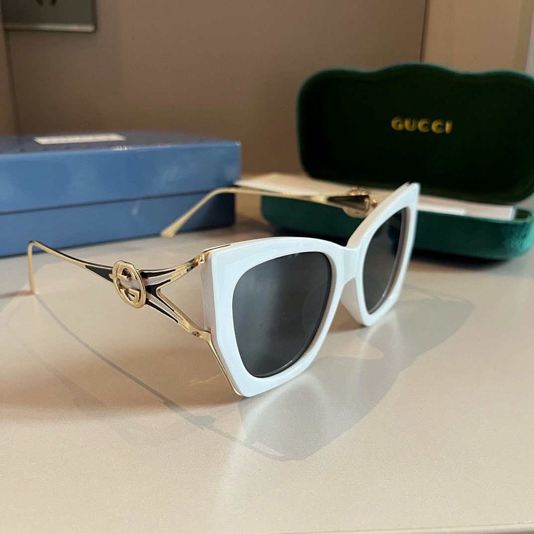 Gucci-Women's Small Round Frame Design Trendy Sunglasses