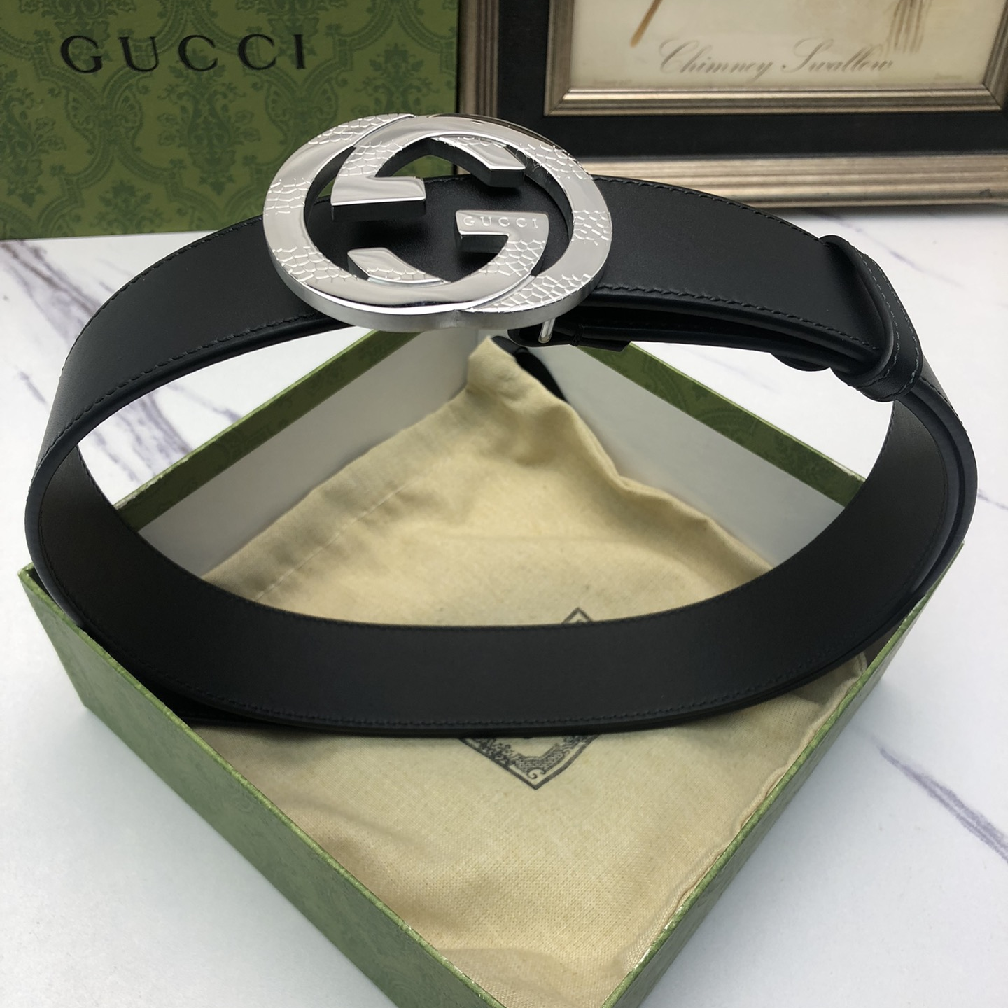 GUCCI - Cowhide Leather Belt
