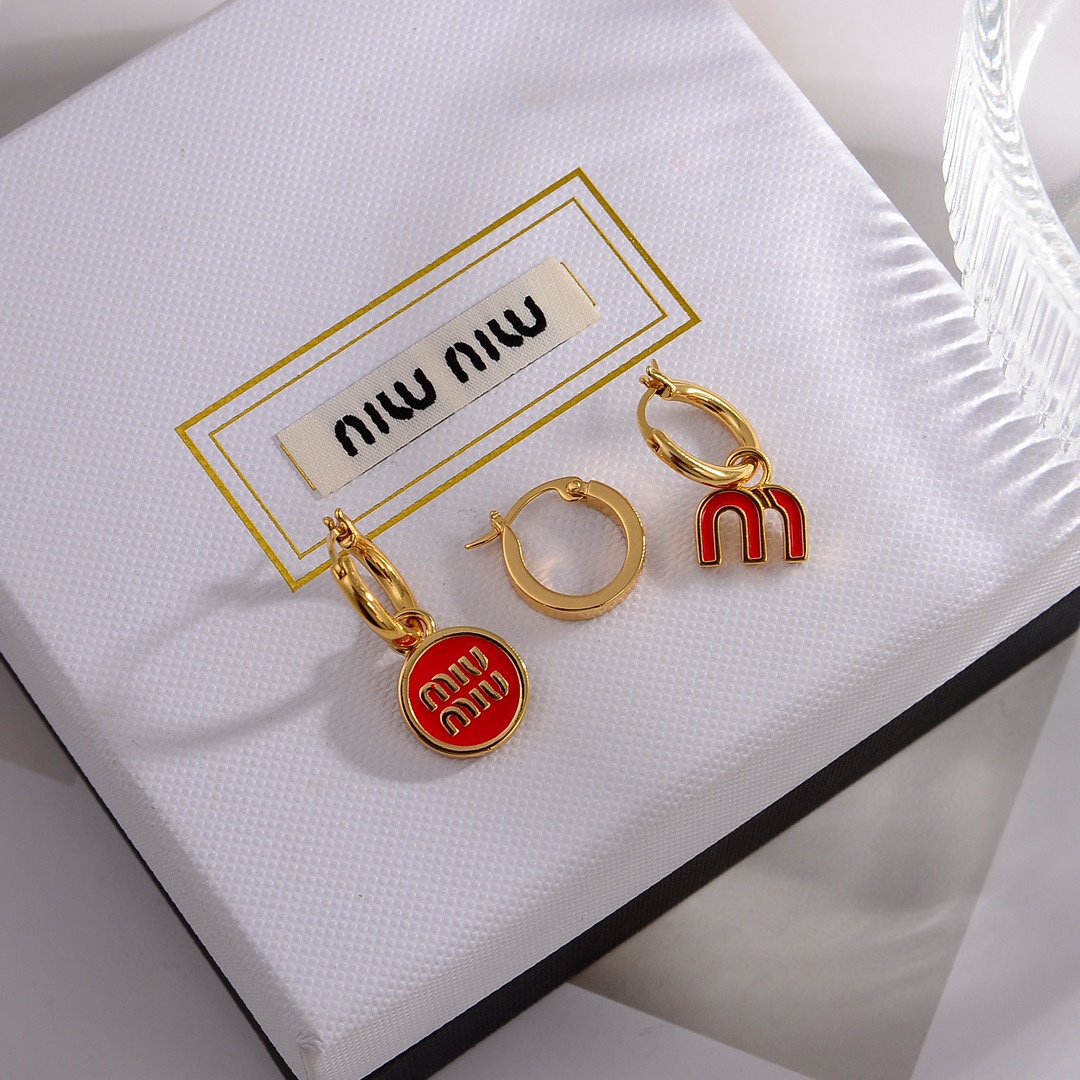 MIU MIU-Drip oil earrings