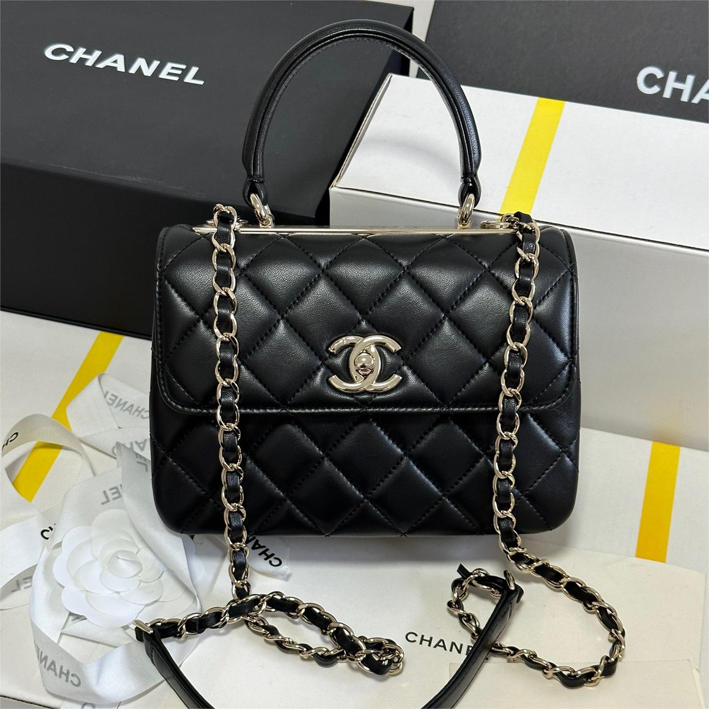 Chanel-24c Trendycc Black Gold Mini bag