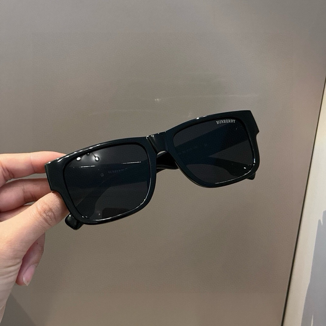 Burberry-2024 new all black cool style sunglasses