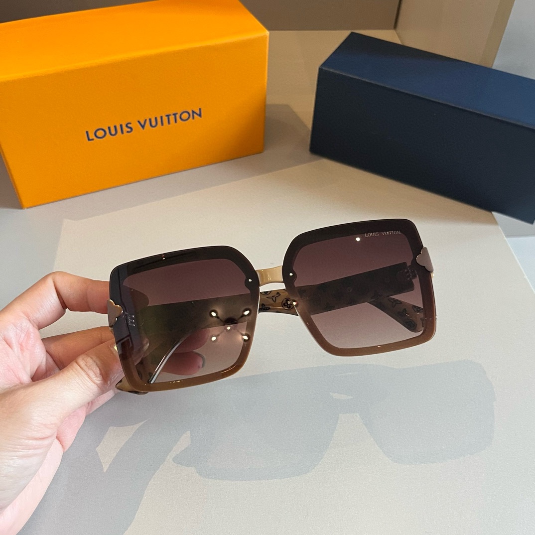 LV-Sunglasses Unisex Large Frame Sunglasses