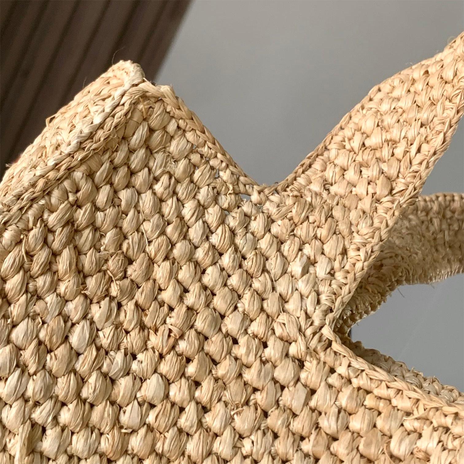 LOEWE-We Font Tote small coconut fiber Handbag