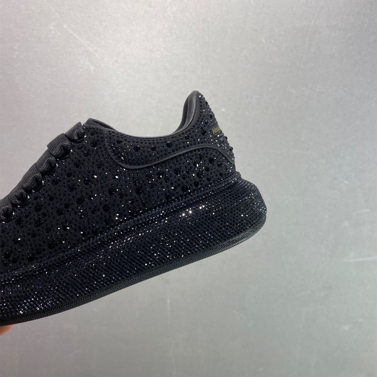 Alexander Mcqueen-pure black diamond sneakers