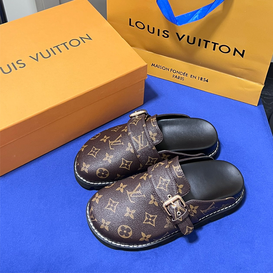 LV-wrap-around slippers