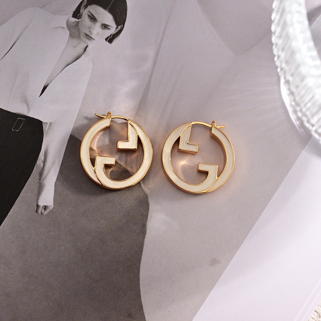 GUCCI- BLONDIE ring-shaped earrings