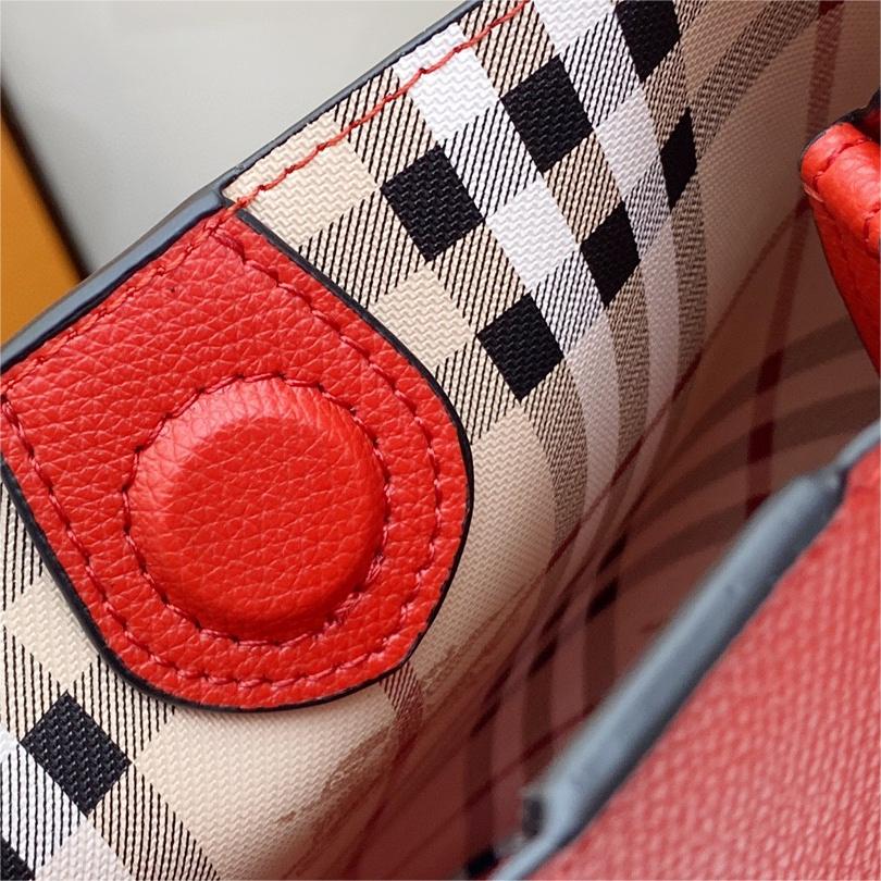 Burberry-Classic Haymarket plaid slanted back bucket bag