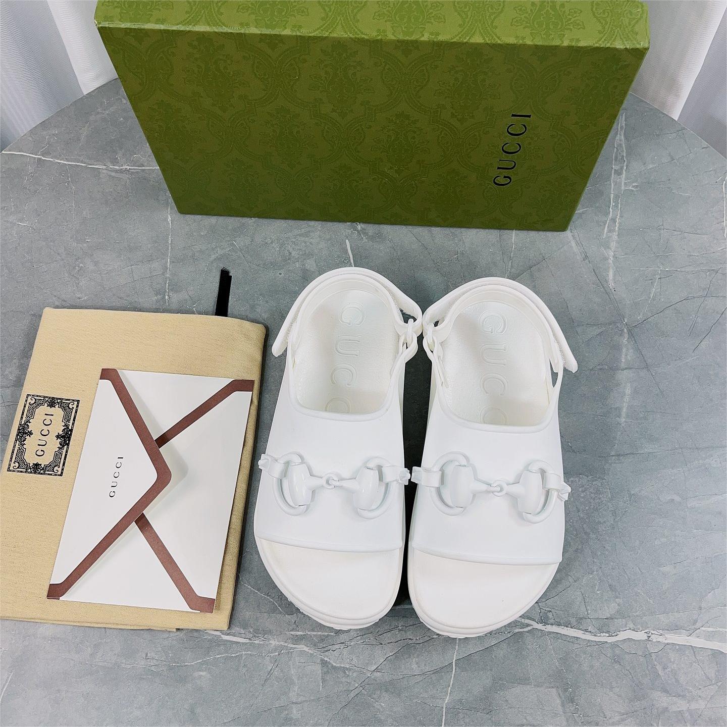 GUCCI-New women's horseneck buckle thick soled sandals