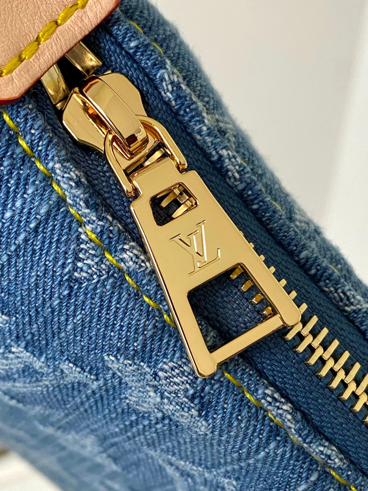 LV Denim Blue Pochette Handbag