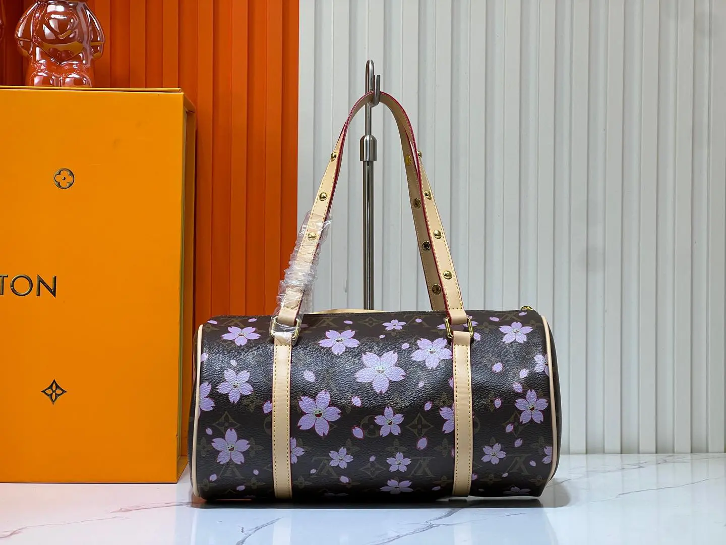LV x Takashi Murakami cherry blossom papillon handbag