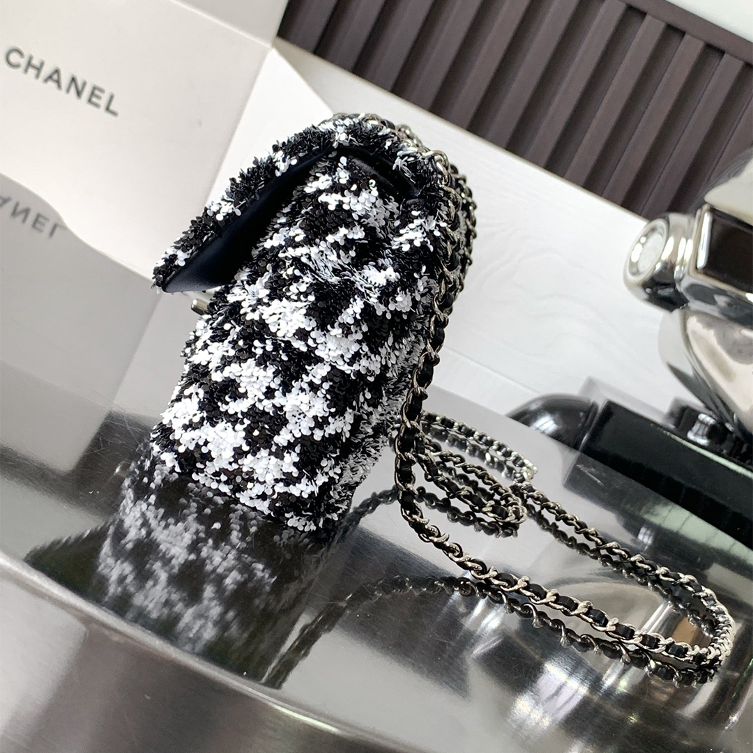 Chanel-Mini cf-Thousand bird grid sequins