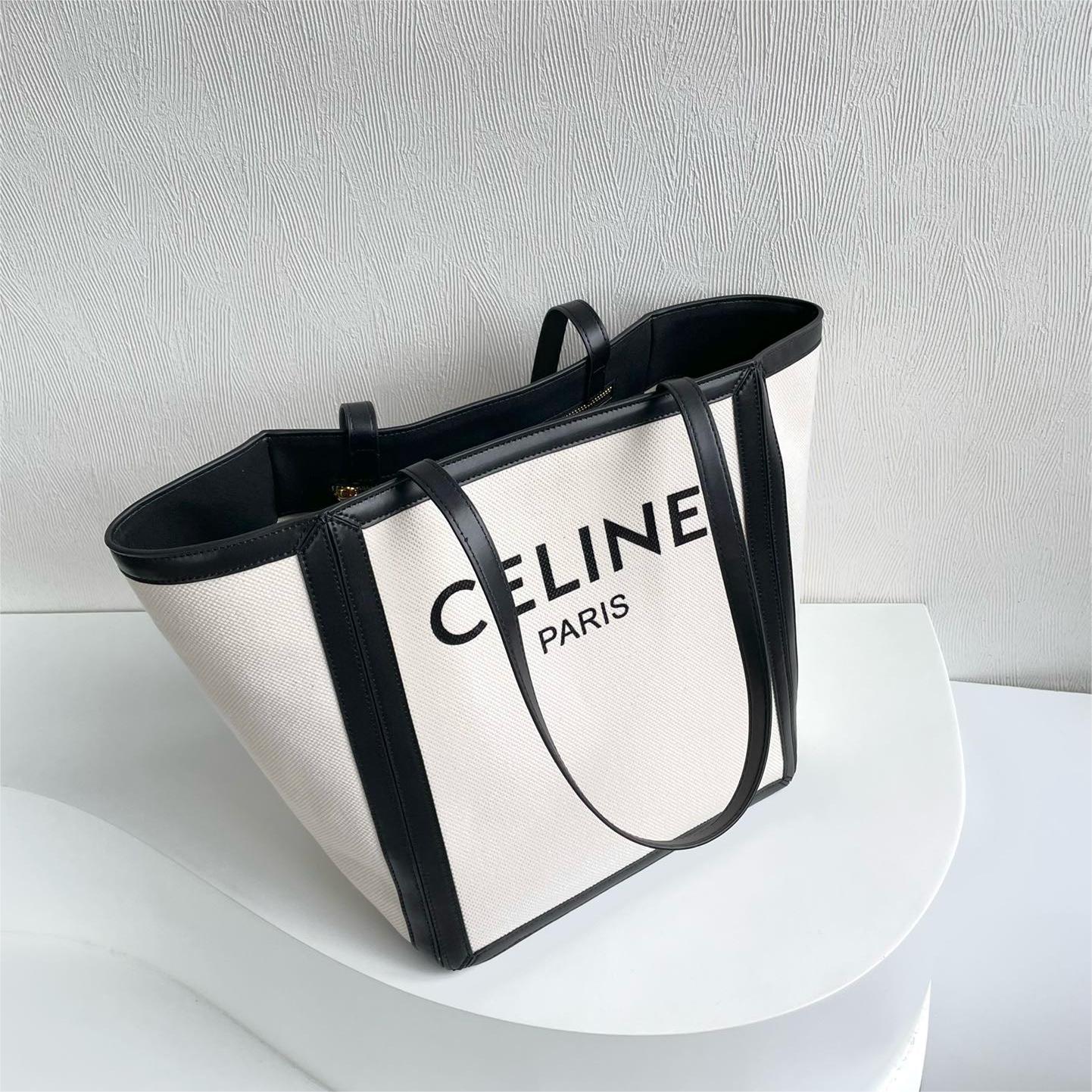 Celine-Summer canvas bag cabas