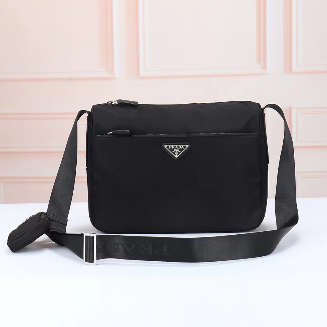 Prada-Imported waterproof fabric shoulder bag crossbody bag