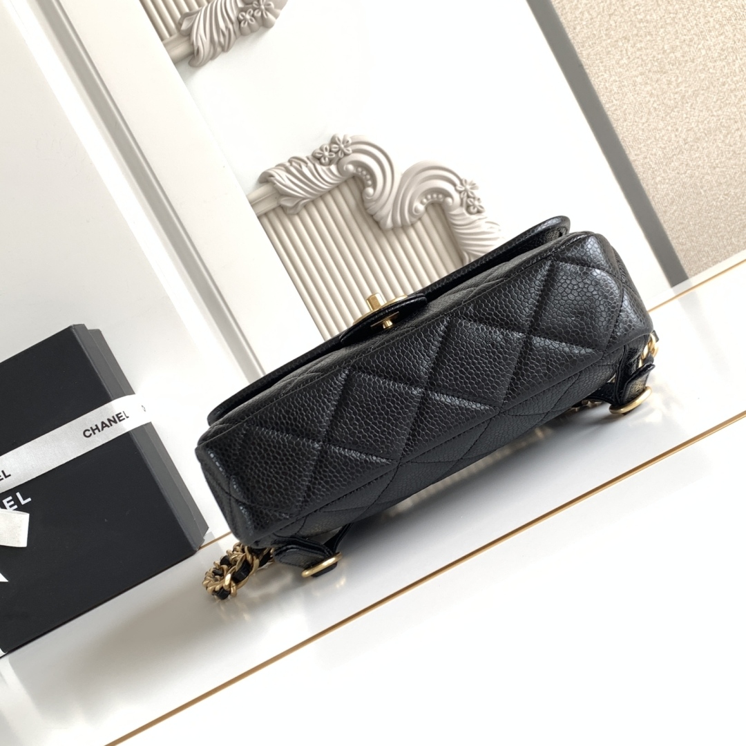 Chanel -25B Large Lychee Caviar Handbag