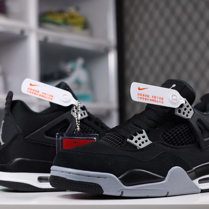 Jordan -Air Jordan 4 Retro SE Canvas Eminem Mid-top Retro Basketball Shoes.