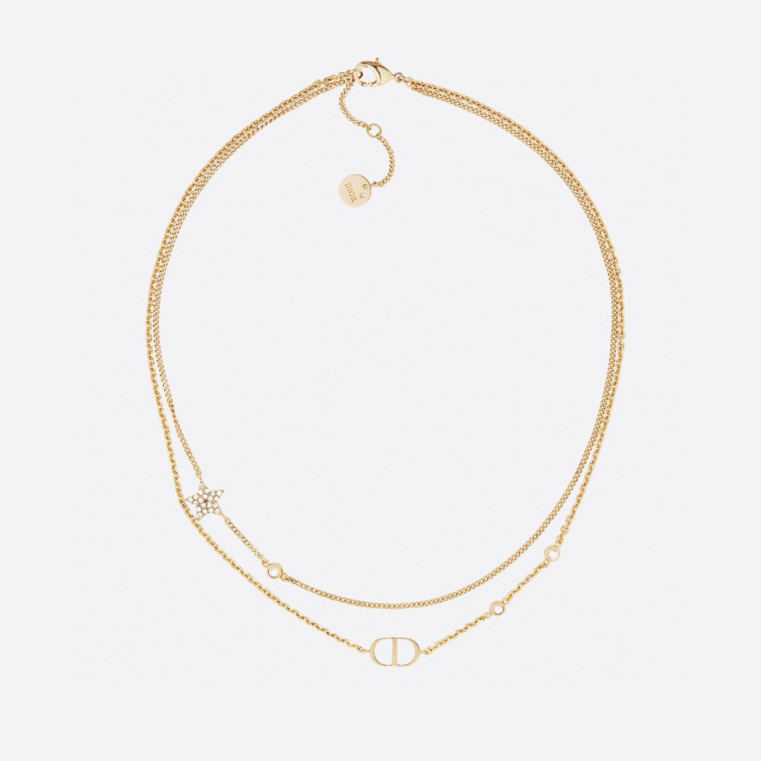 Dior-Five pointed star double layered necklace